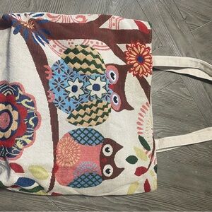 Colorful Owl Pattern Tote Bag
